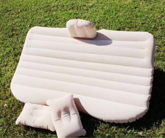 Car Inflatable Bed (Option: Cream coloured blocked)